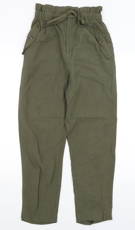 H&M Womens Green   Trousers  Size 8 L25 in