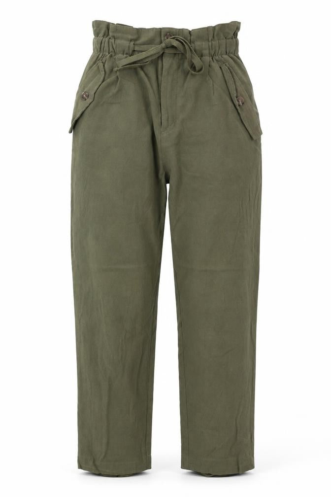 H&M Womens Green   Trousers  Size 8 L25 in