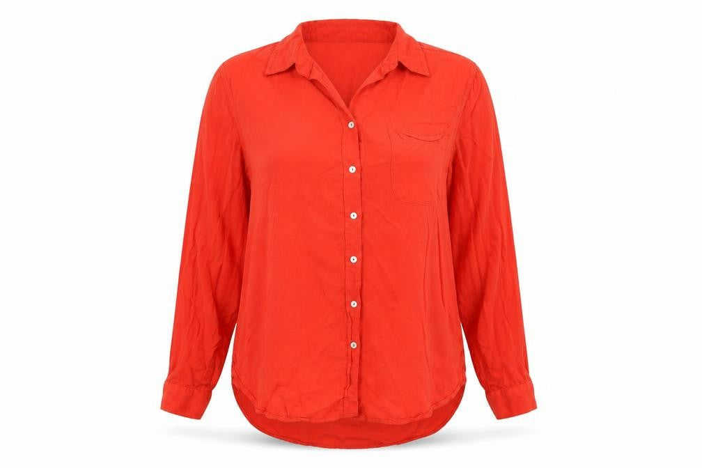 Jane & Dilaney Womens Red   Basic Button-Up Size L