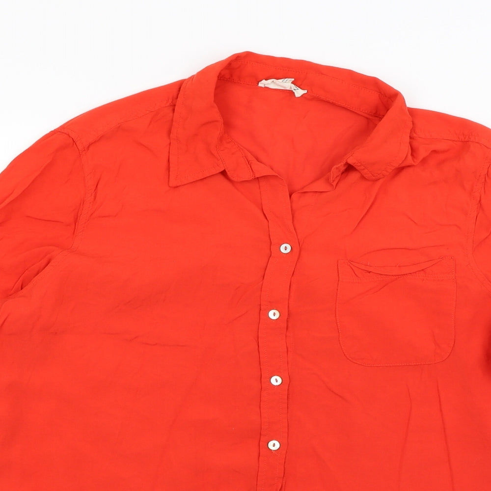 Jane & Dilaney Womens Red   Basic Button-Up Size L