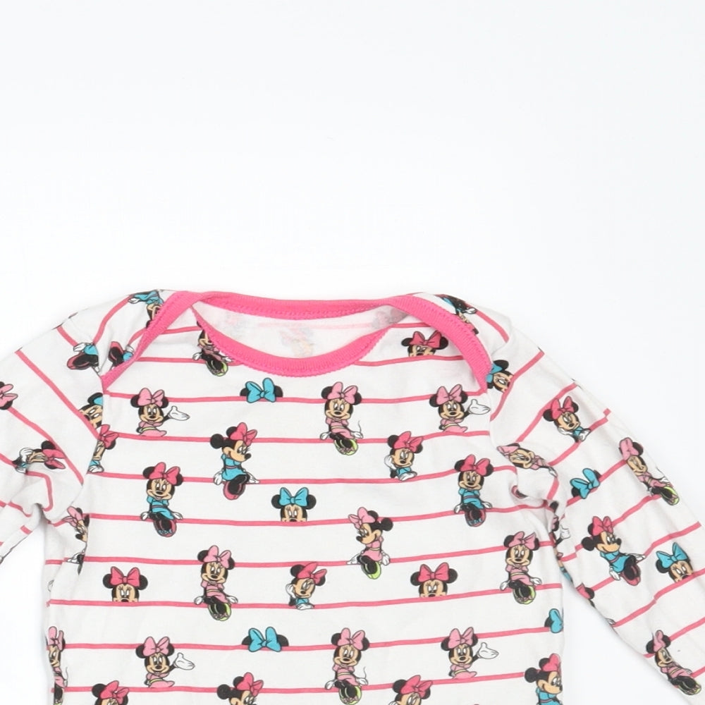 Disney Baby Girls  Geometric  Basic T-Shirt Size 9-12 Months  - MINNIE MOUSE BODYSUIT