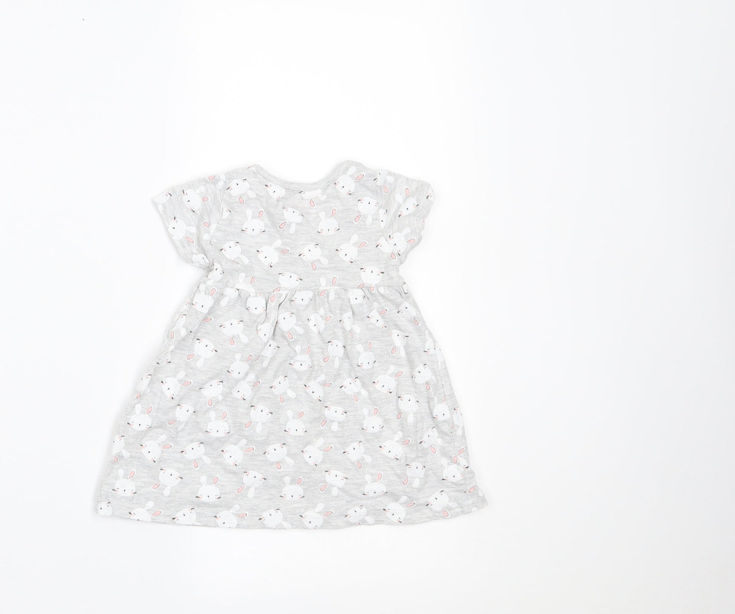 Lullaby Girls Grey Geometric  A-Line  Size 0-3 Months  - rabbitsa