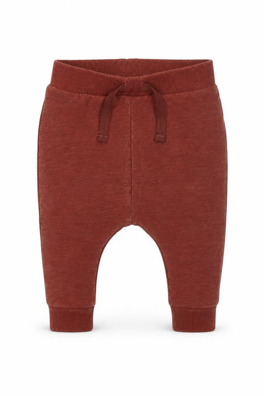 Front view of Next boys’ brown jogger trousers, size 0-3, months