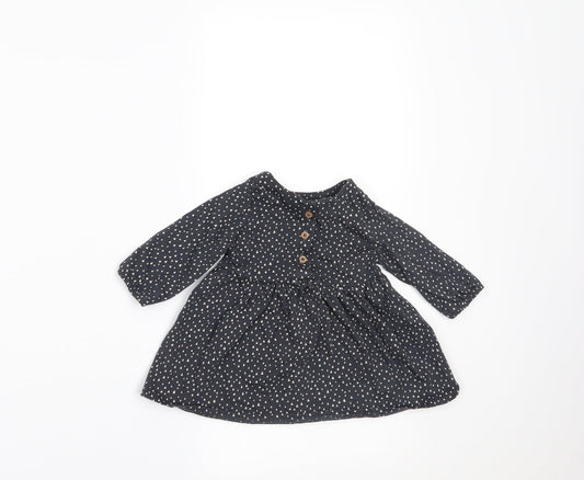 NEXT Girls Grey Geometric  A-Line  Size 0-3 Months