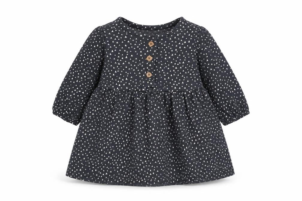 NEXT Girls Grey Geometric  A-Line  Size 0-3 Months