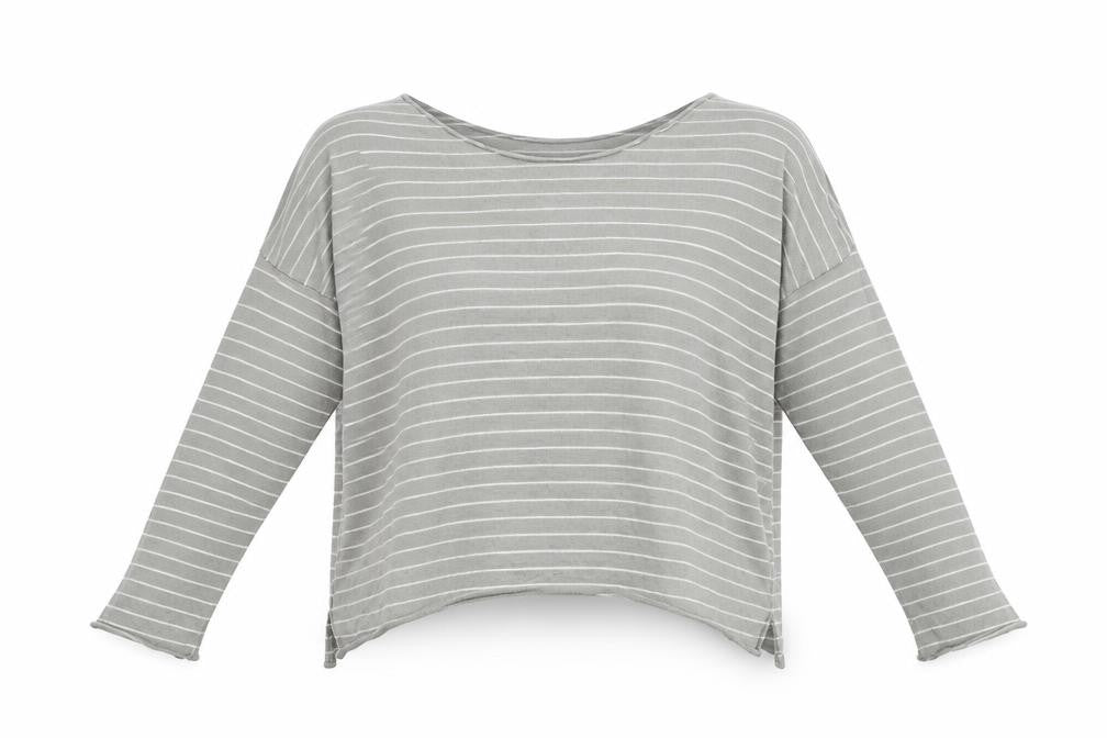 Pull &Bear Womens Grey Striped  Pullover Jumper Size L