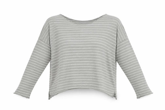 Pull&Bear Womens Grey Striped  Pullover Jumper Size L