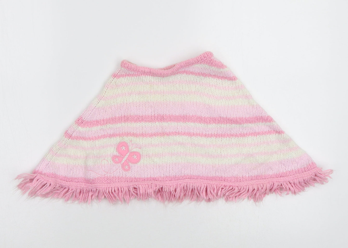 Zip Zap Baby Pink Striped  Cape Jumper Size 6-9 Months