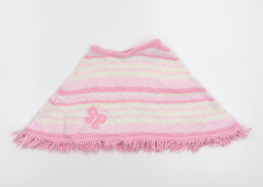 Zip Zap Baby Pink Striped  Cape Jumper Size 6-9 Months