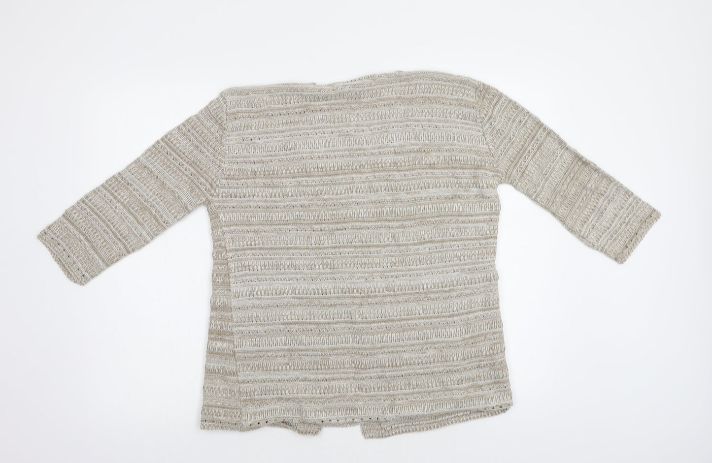 Ppure & Natural Womens Beige   Cardigan Jumper Size L