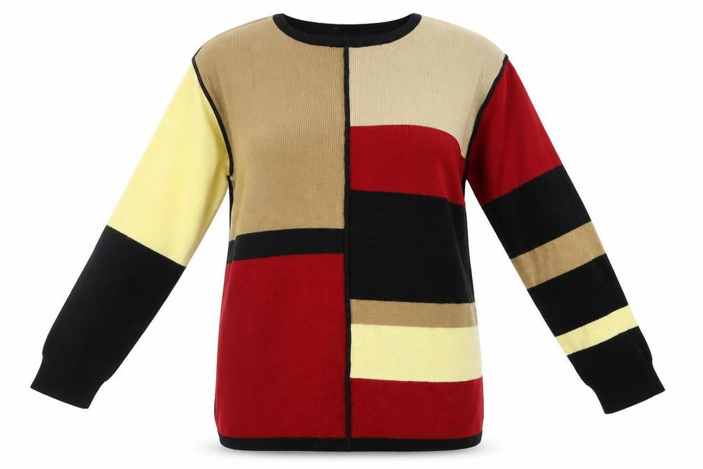 Marks & Spencer Womens Red Striped  Pullover Jumper Size 8