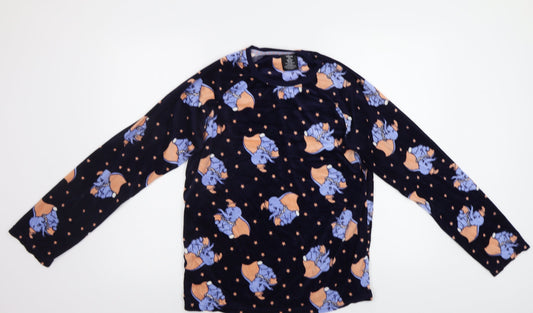 Primark Womens Blue Geometric  Top Pyjama Top Size S  - Dumbo