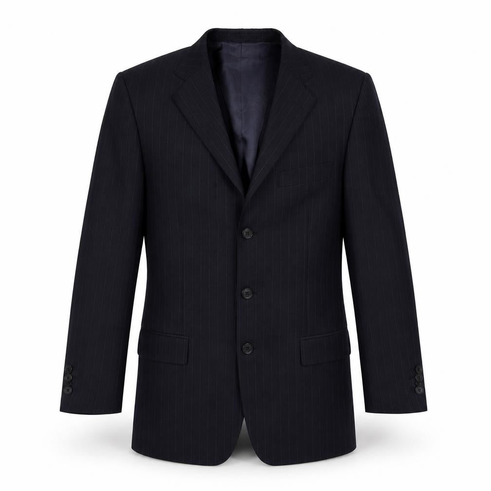 Preworn Mens Blue Striped  Jacket Blazer Size 40