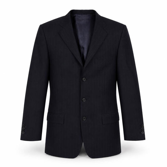 Preworn Mens Blue Striped  Jacket Blazer Size 40
