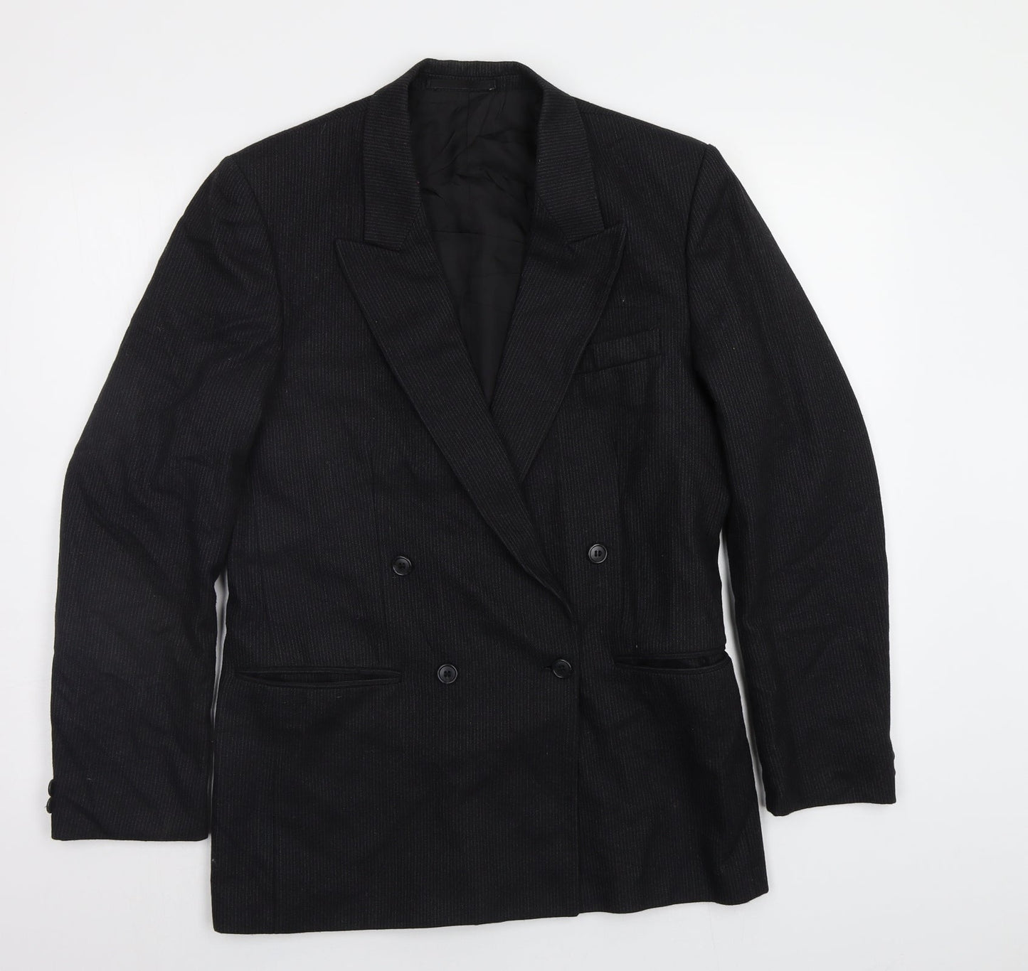 Burton Mens Black Striped  Jacket Blazer Size 38
