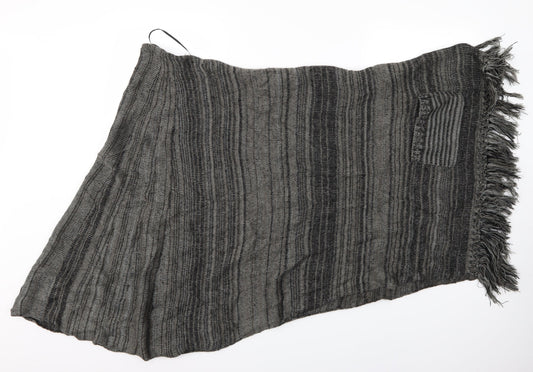 Suzanne Bettley Womens Green Striped   Shawl/Wrap   - Fringed shawl