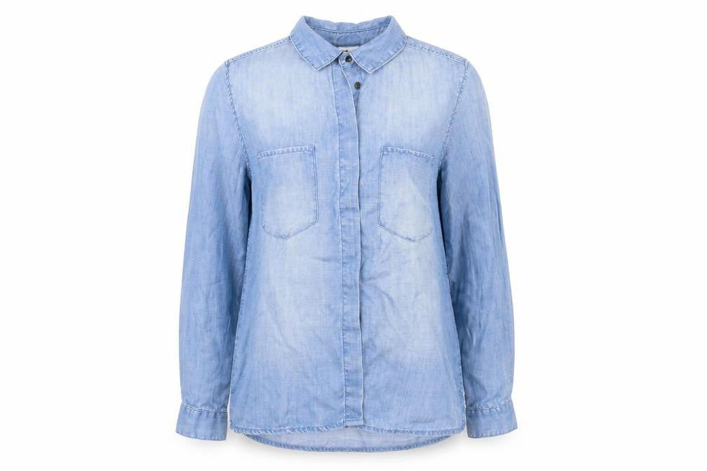 & Denim Womens Black   Basic Blouse Size 6  - & Denim Shirt