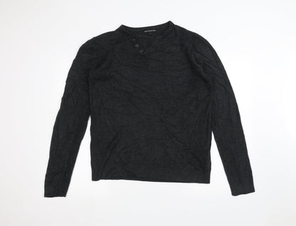 Additional front view of Red Herring men’s black jumper, size L