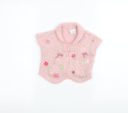 Additional front view of Next Baby Pink Jacket Coatigan, size 12-18, Months