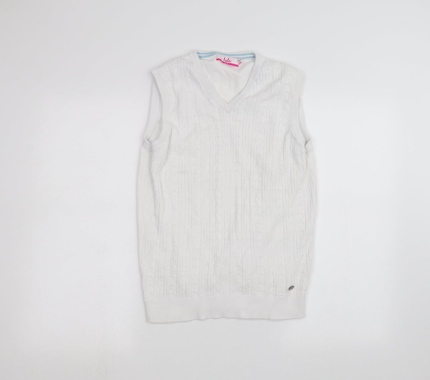 ISLE Womens White   Pullover Jumper Size M