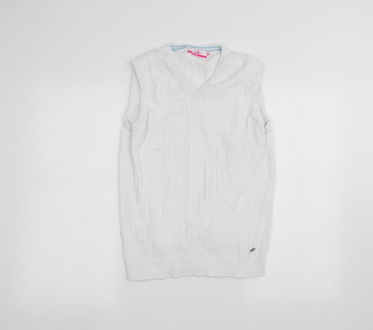 ISLE Womens White   Pullover Jumper Size M