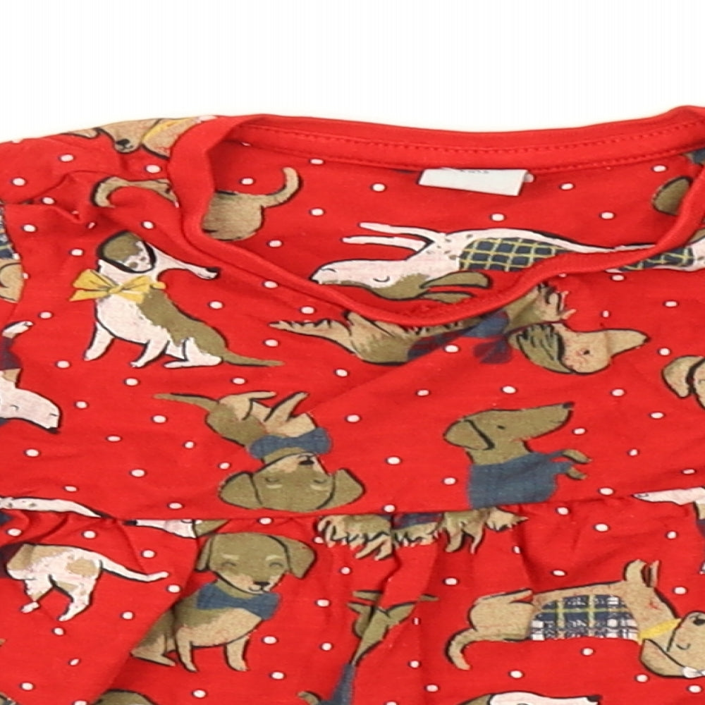 TU Girls Red   A-Line  Size 3-4 Years