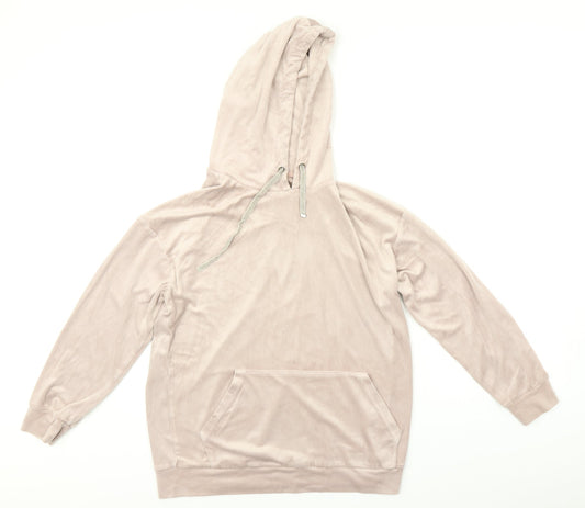 NEXT Womens Pink  Velvet Pullover Hoodie Size S