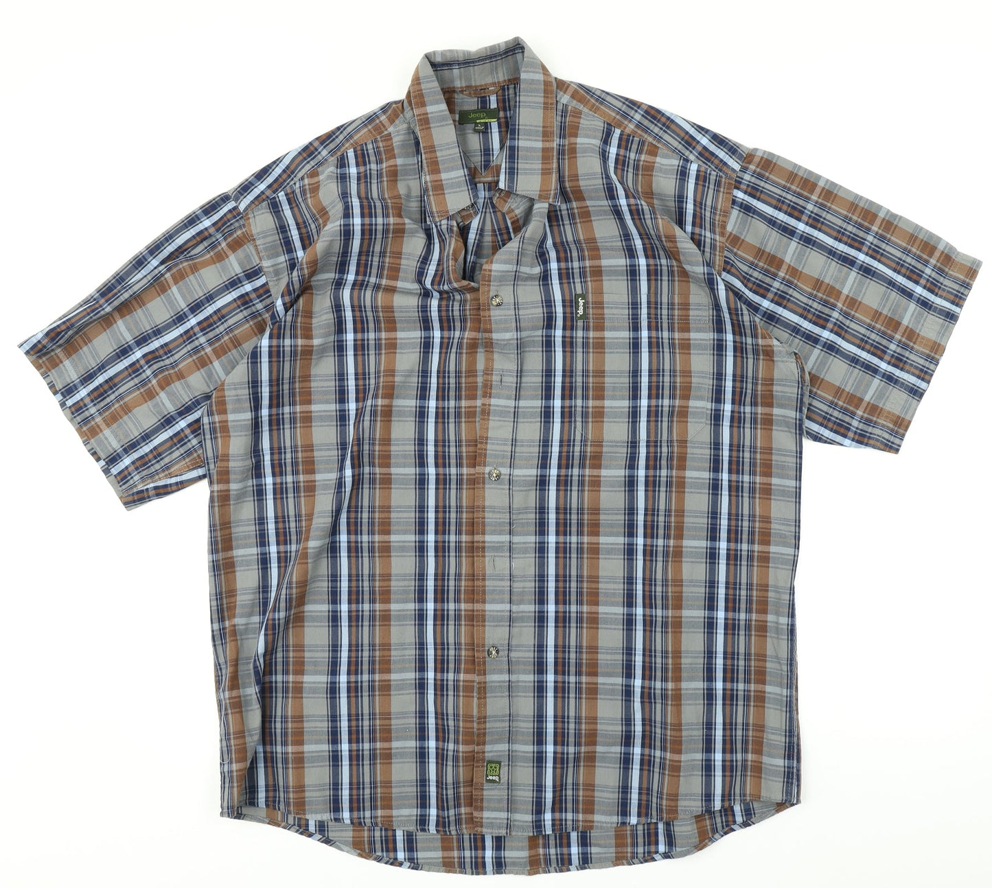 Jeep Womens Multicoloured Check  Basic Button-Up Size L