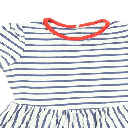 Close-up detail of George girls’ multicoloured striped a-line, size 12-18, months