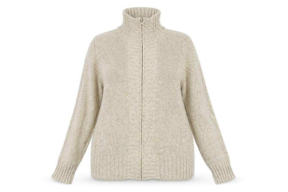 BHS Womens Beige   Full Zip Jumper Size 16