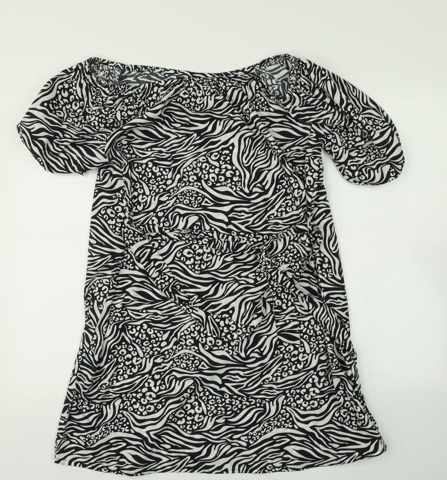PEP & CO Womens Multicoloured Animal Print  Basic Blouse Size 14