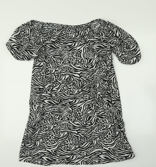 PEP & CO Womens Multicoloured Animal Print  Basic Blouse Size 14