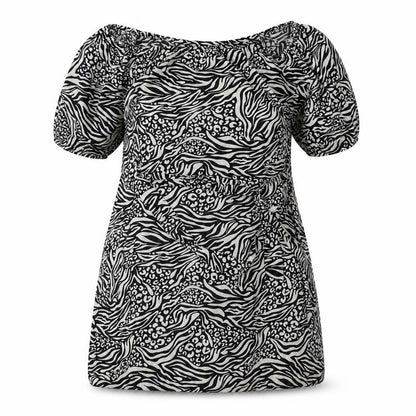 Pep&Co Womens Multicoloured Animal Print  Basic Blouse Size 14