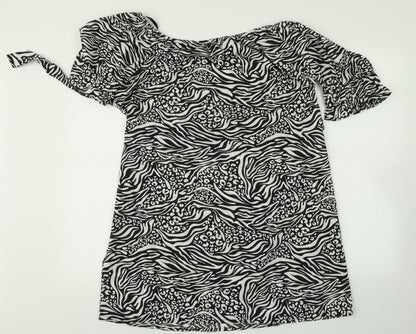 Pep&Co Womens Multicoloured Animal Print  Basic Blouse Size 14