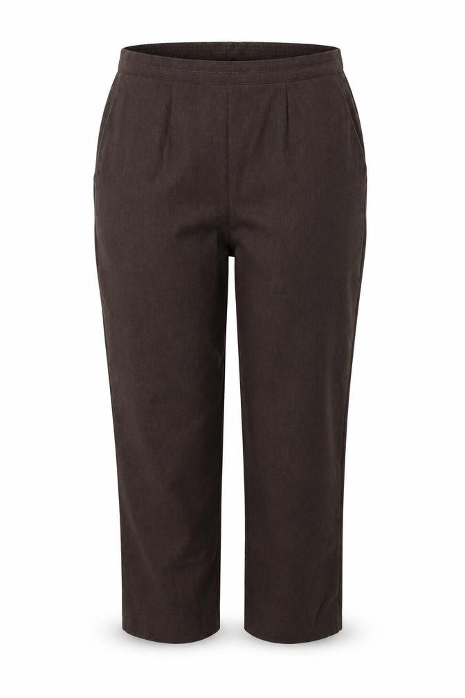 Bonmarché Womens Brown Capri Trousers Size 14 L23 in