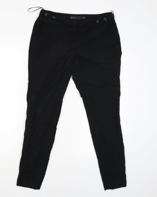 NEXT Womens Black   Trousers  Size 12 L28 in