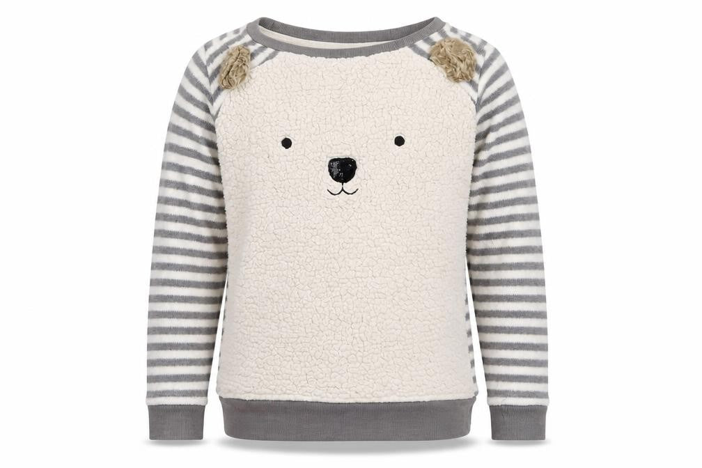 Marks & Spencer Womens Grey Striped  Pullover Jumper Size 6  - Bear