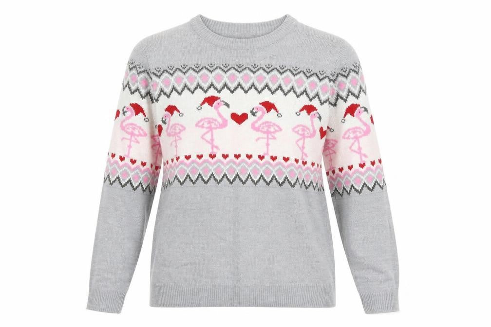 Avenue Womens Grey Argyle/Diamond  Pullover Jumper Size M
