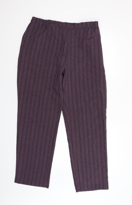 Afibel Womens Purple   Trousers  Size 20 L30 in
