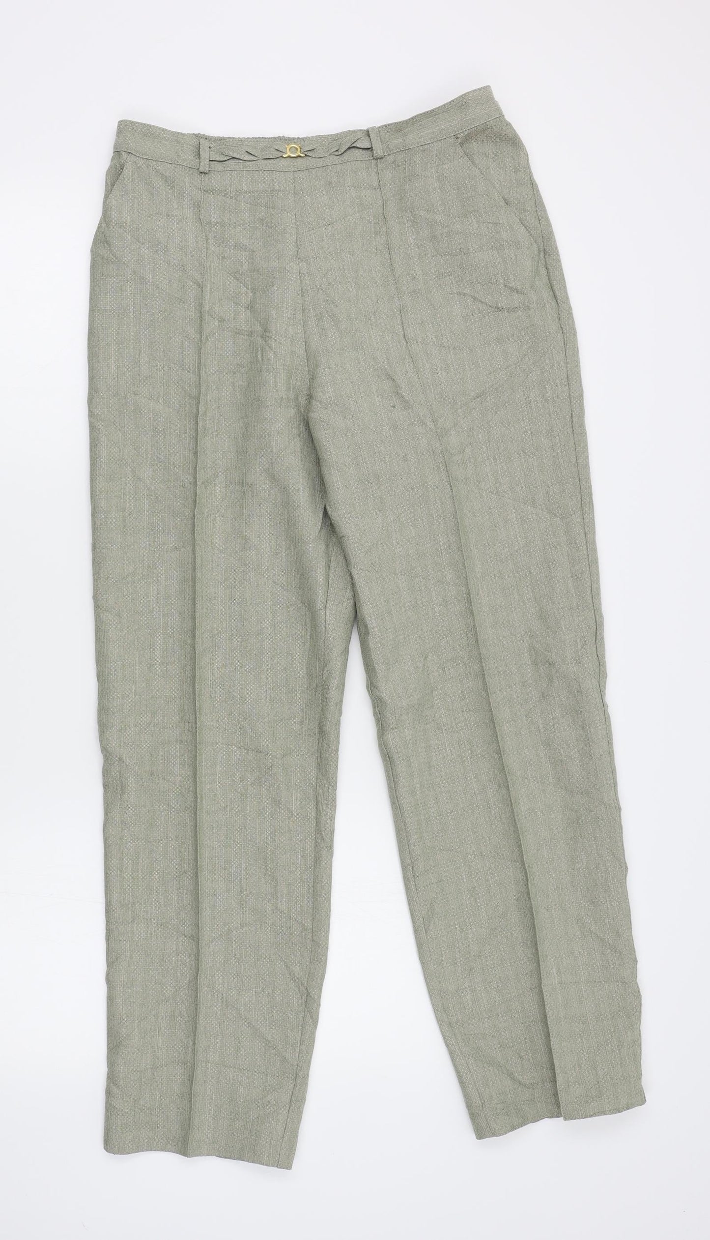 M*S Womens Beige   Trousers  Size 12 L28 in