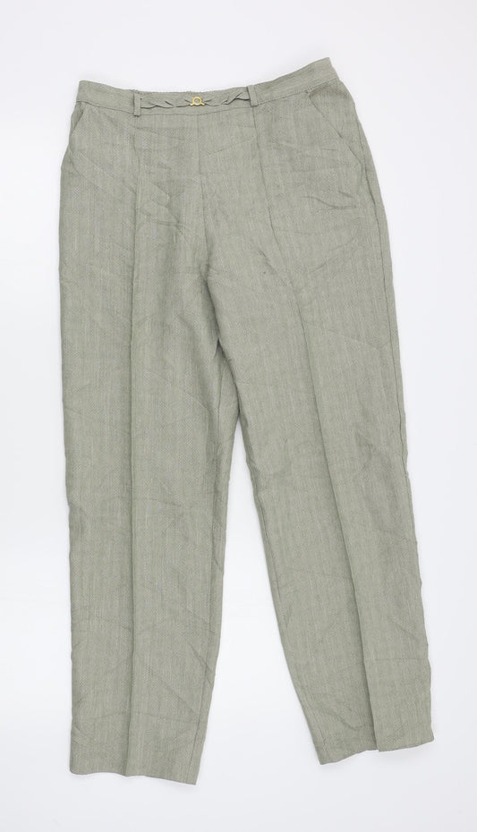M*S Womens Beige   Trousers  Size 12 L28 in