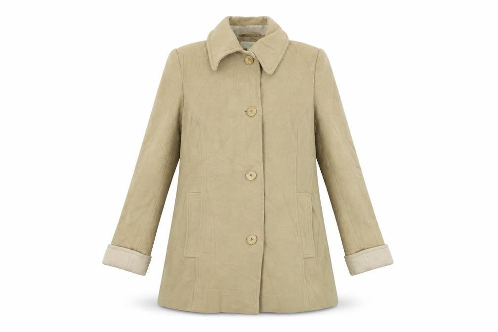 M&S Womens Beige   Overcoat Coat Size 14