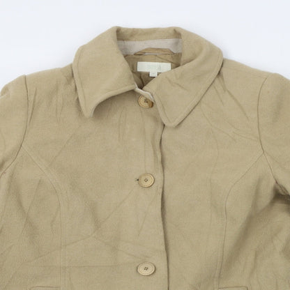 Marks & Spencer Womens Beige   Overcoat Coat Size 14