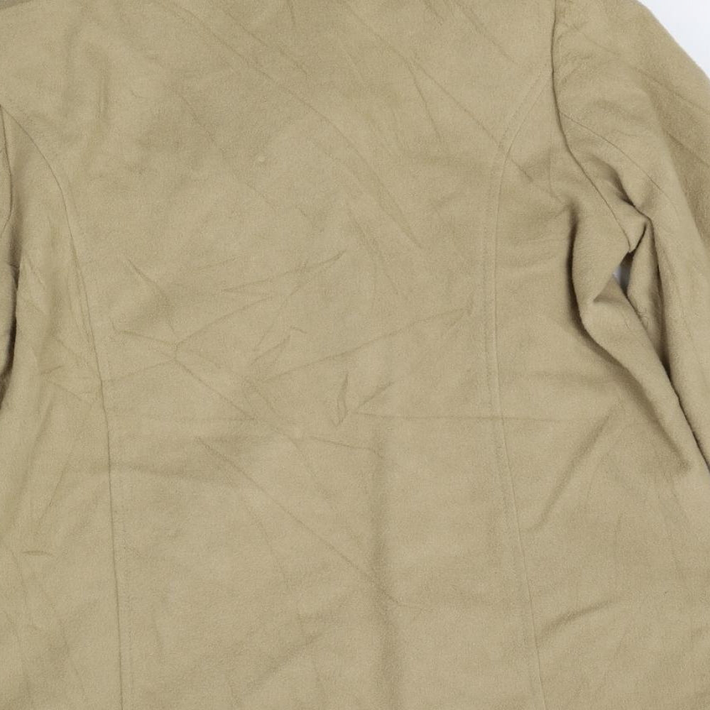 M&S Womens Beige   Overcoat Coat Size 14