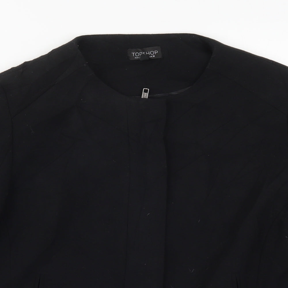 Topshop Womens Black   Jacket  Size 10