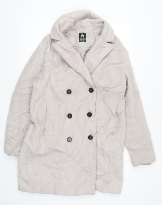 Atmoshere Womens Grey   Overcoat Coat Size 14