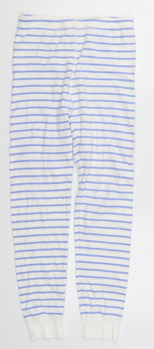 NEXT Girls Blue Striped  Sweatpants Trousers Size 11 Years - Loungewear