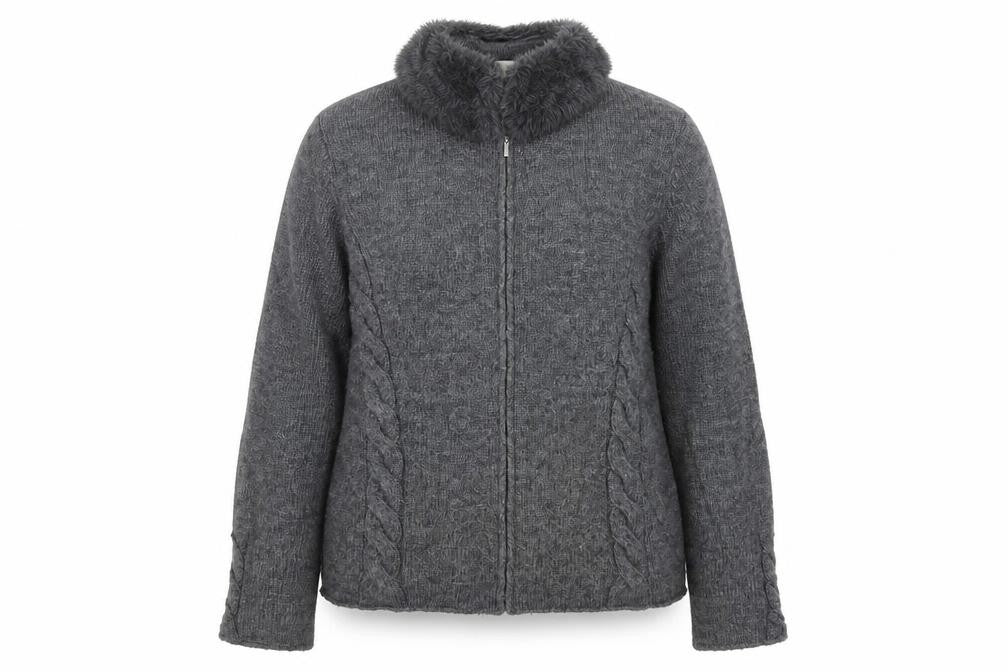 Marks & Spencer Womens Grey  Knit Jacket  Size 16