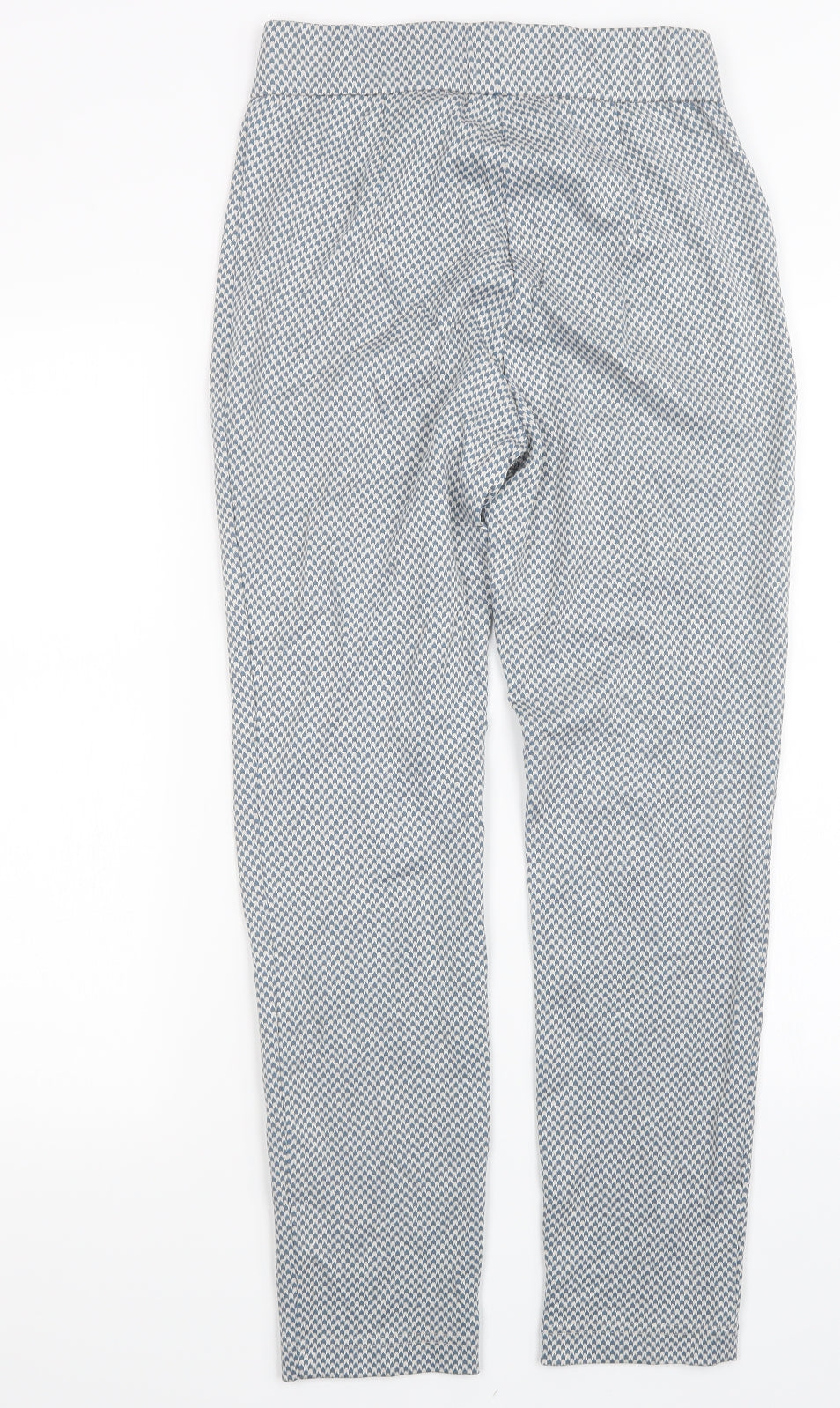 Riani Womens Blue Geometric  Trousers  Size 8 L28 in