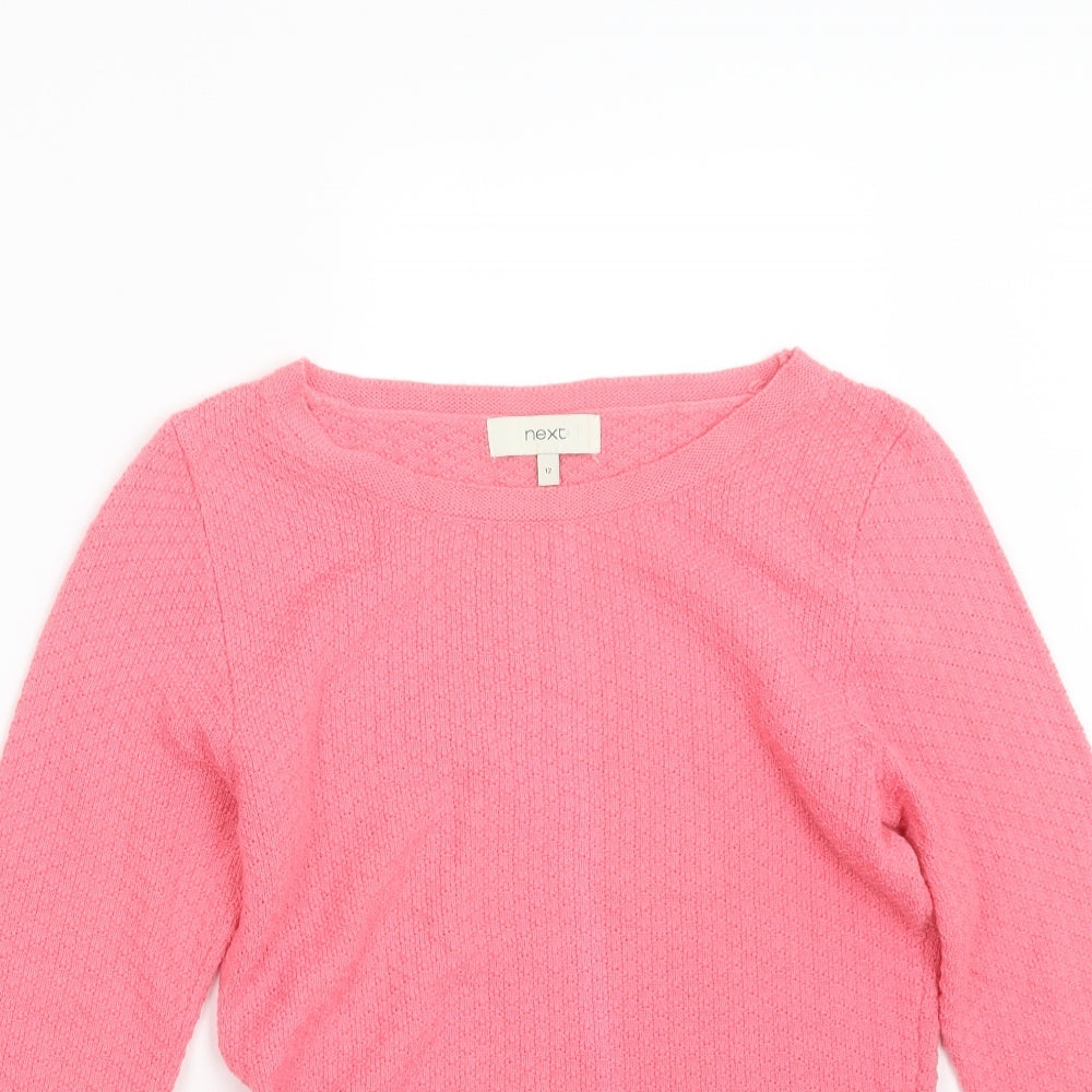 NEXT Womens Pink  Knit Pullover Jumper Size 12